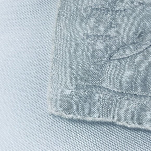 Vintage Wedding Appliqué Drawnwork Linen Hanky Hand Rolled Edge - Picture 6 of 9